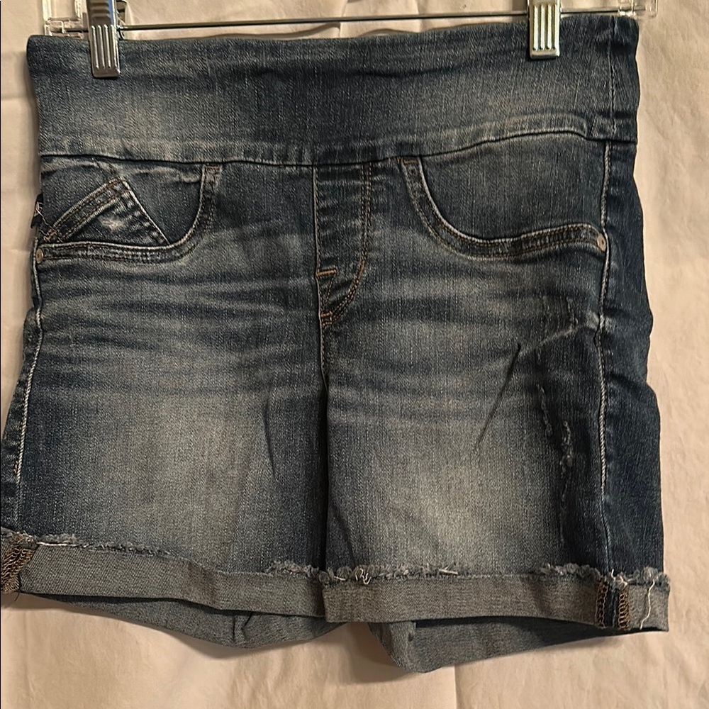 Rock & Republic Blue Jean Shorts with Elastic Waistband